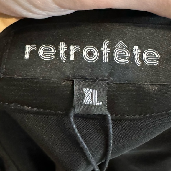 RETROFETE Silky Satin Black Sab Dress Size XL NWT - Picture 6 of 7